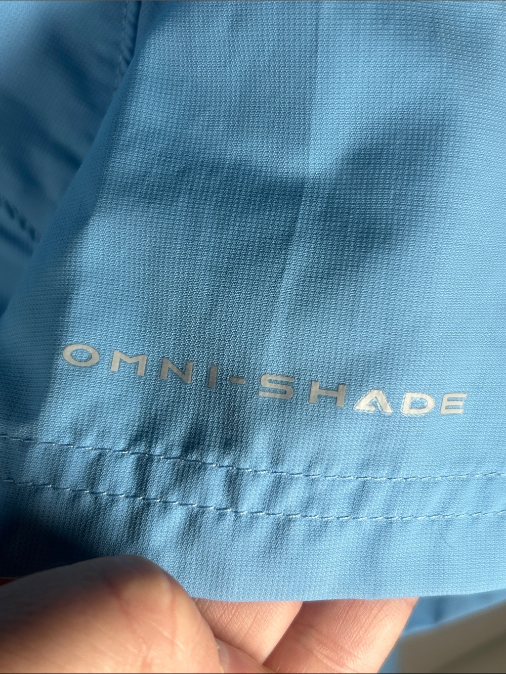 Columbia Omni-Shade Light Blue Short-Sleeve Button-Down Shirt Woman’s Size M - Picture 3 of 7